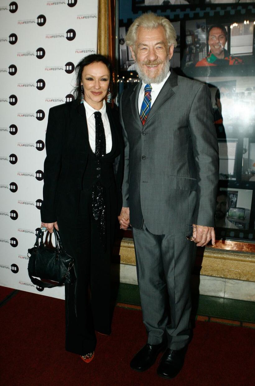 Frances Barber and Sir Ian McKellen at the Melbourne International Film Festival premiere of "Sicko."