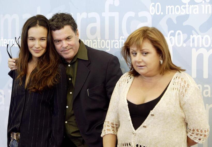 Yael Abecassis, Amos Gitai and Hanna Laslo at the Venice International Film Festival.