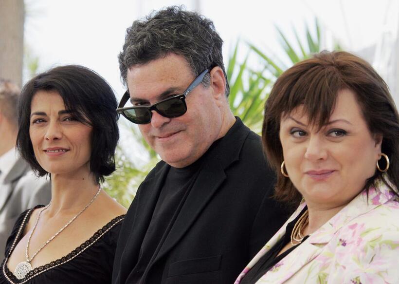 Hiam Abbass, Director Amos Gitai and Hanna Laslo at the photocall of "Free Zone" during the 58th edition of the Cannes International Film Festival.