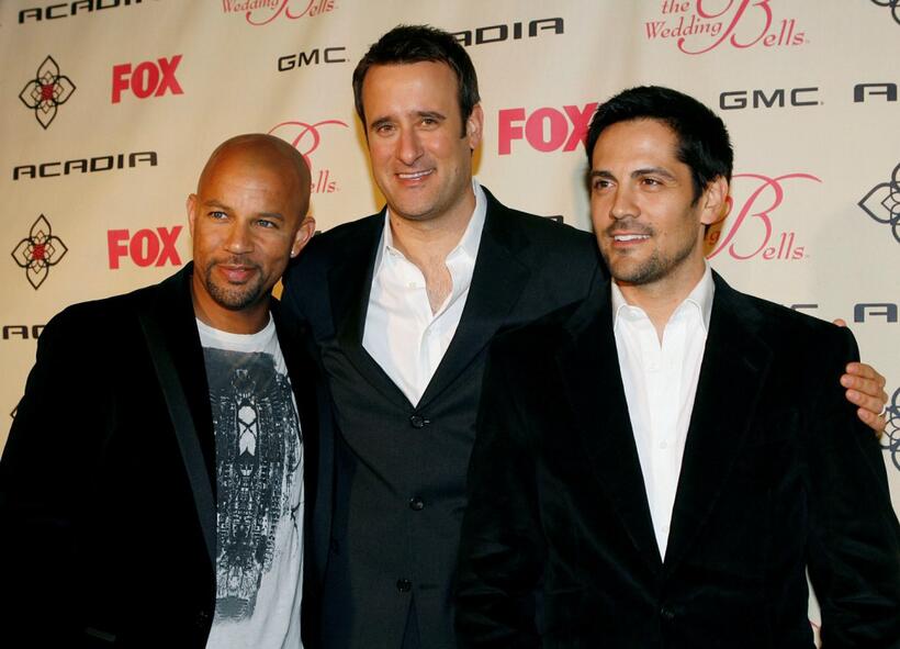 Chris Williams, Benjamin King and Michael Landes at the premiere of "The Wedding Bells."