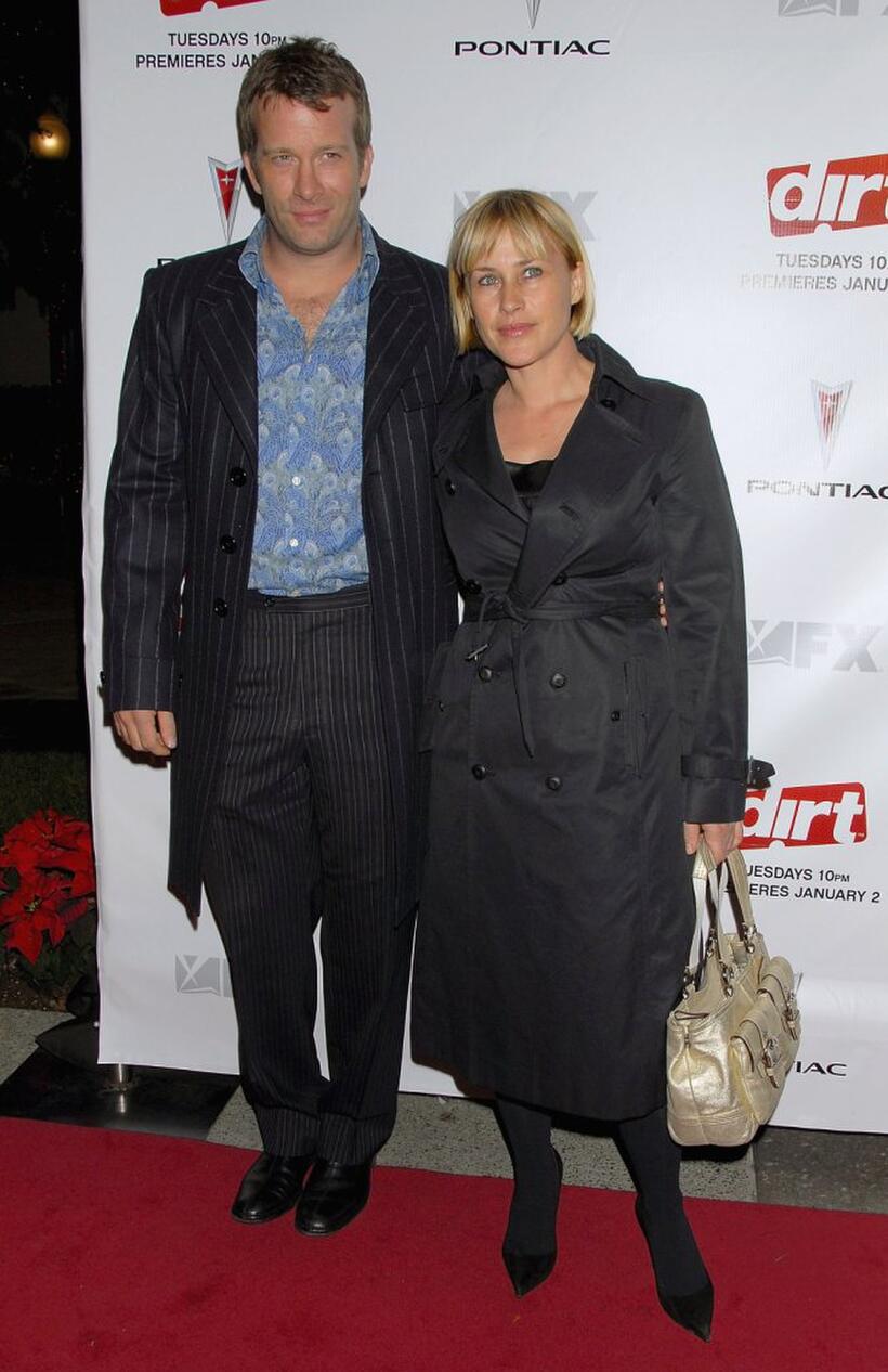 Patricia Arquette and Thomas Jane at the premiere of the "Dirt".
