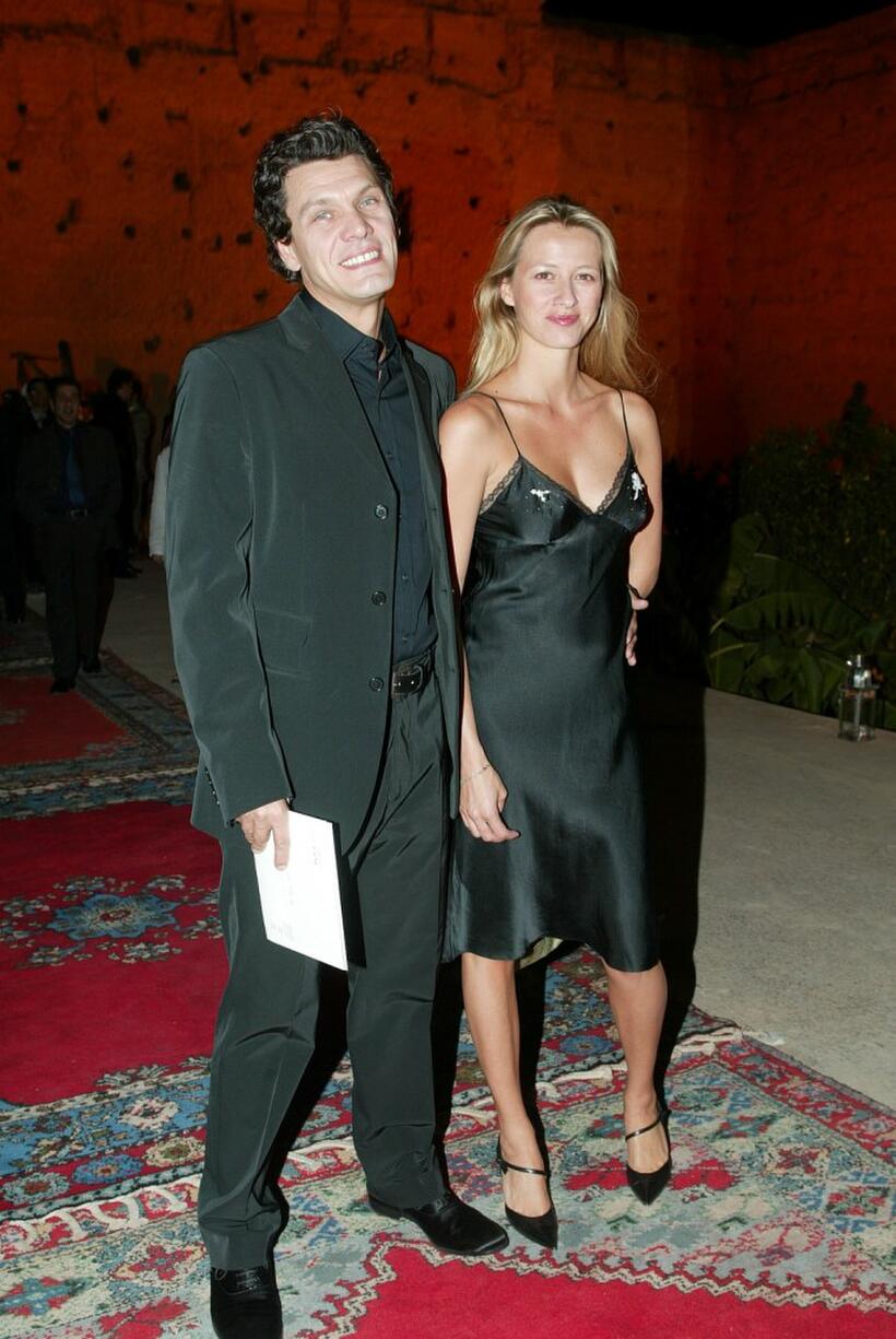 Marc Lavoine and his wife at the opening ceremony of 2nd Marrakech International Film Festival.