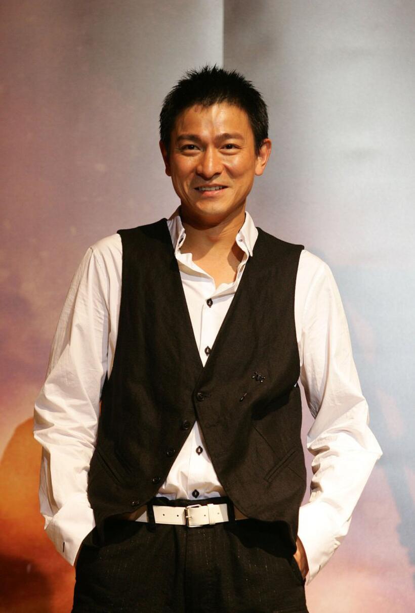 Andy Lau and Maggie Quigley at the news conference to promote "Three Kingdoms: Resurrection of the Dragon" at the Pusan International Film Festival.