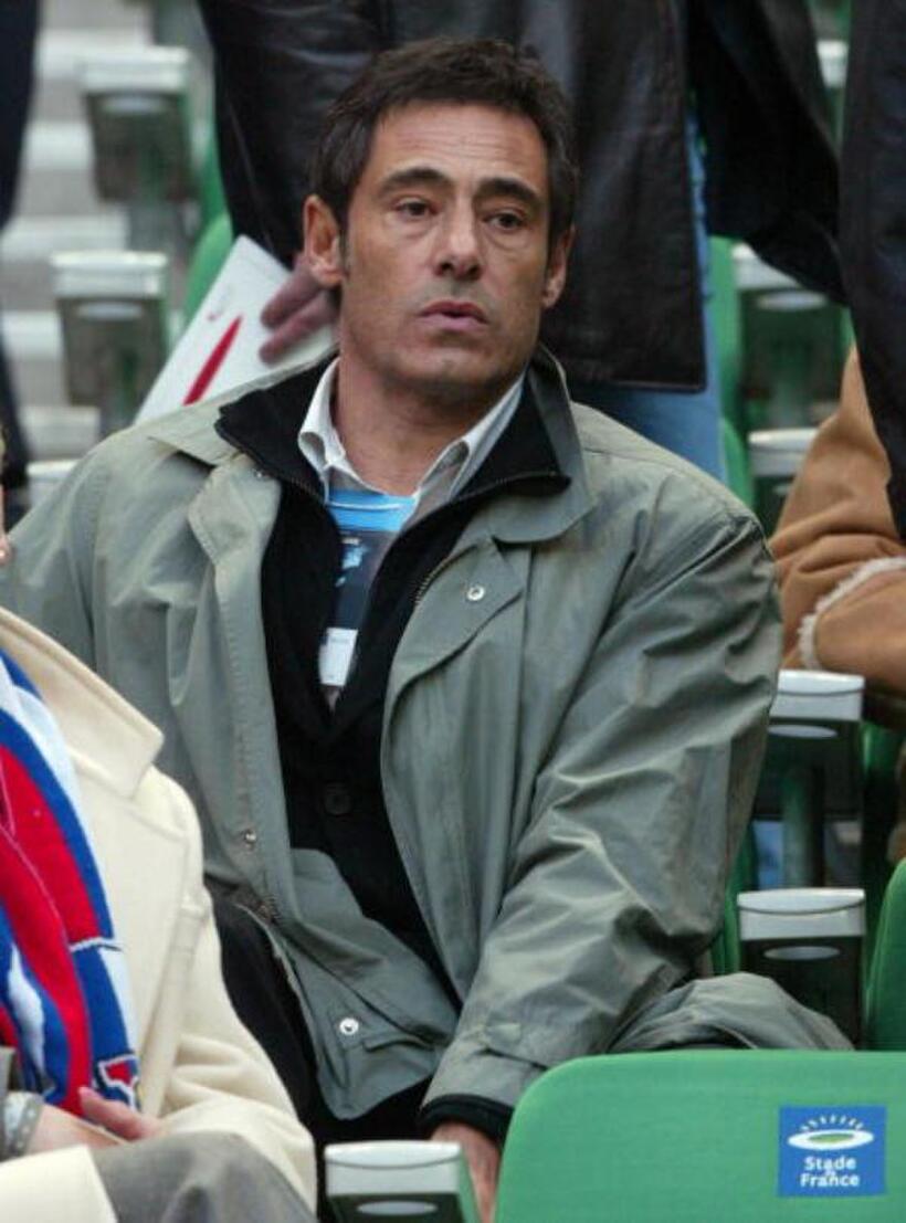 Gerard Lanvin at the friendly soccer match France vs Russia.
