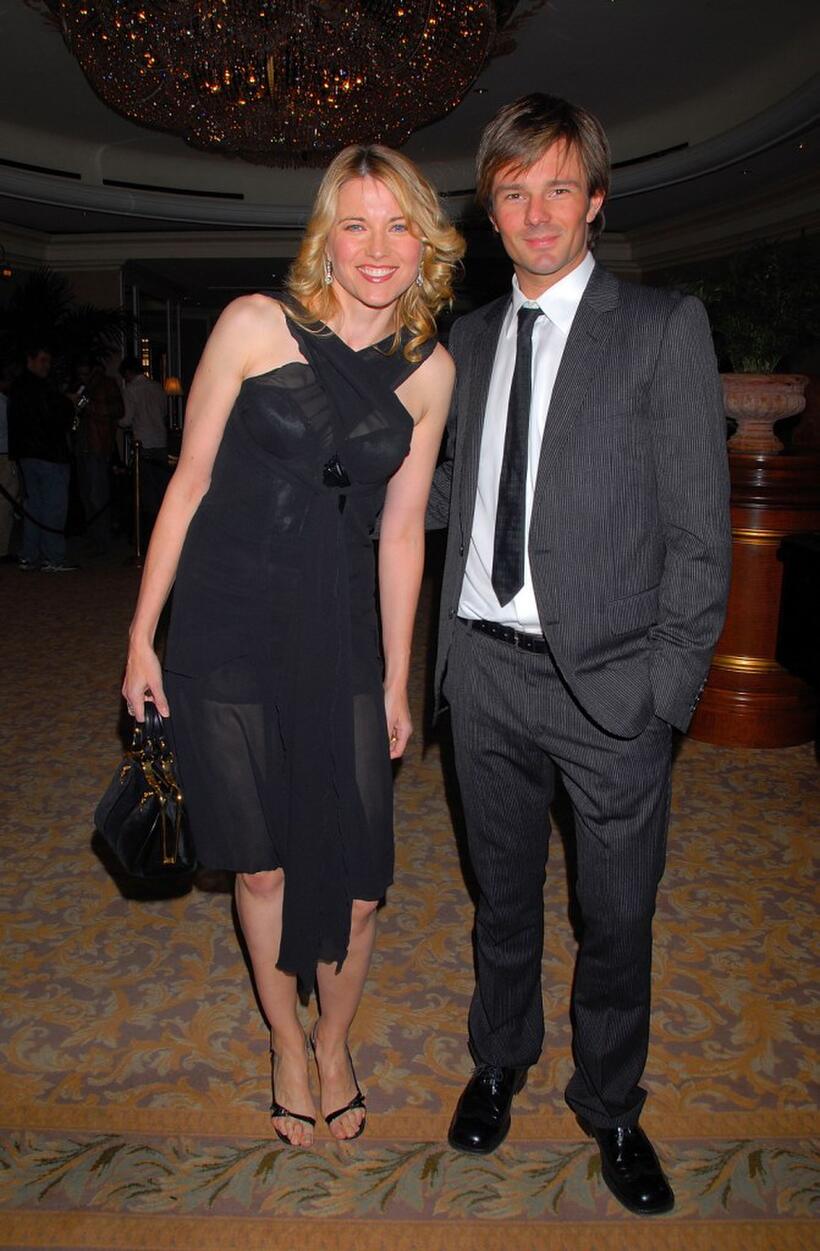 Lucy Lawless and Coley Laffoon at the Sixth Annual Celebration of New Zealand Filmmaking and Creative Talent Pre-Oscar Dinner.