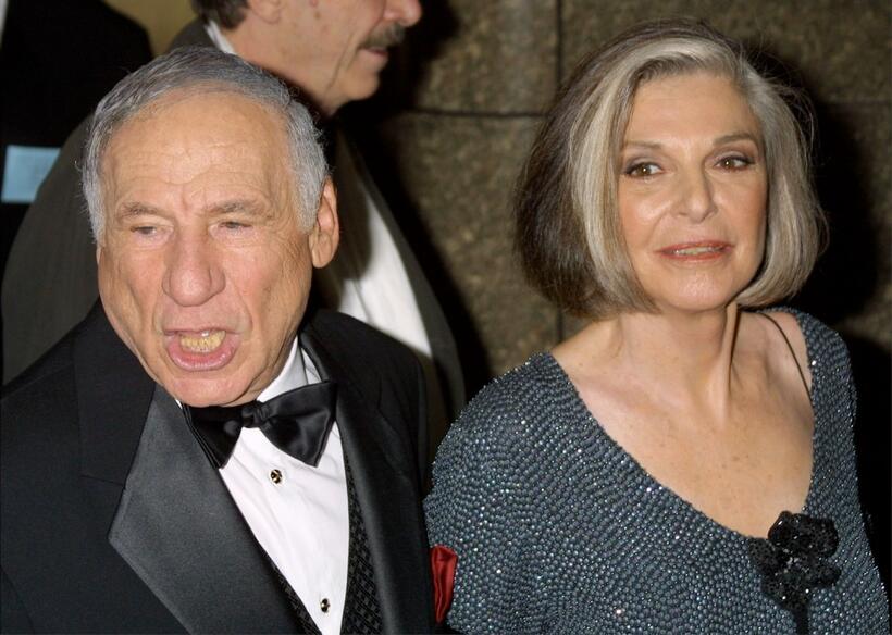 Anne Bancroft and Mel Brooks at the 55th Annual Antoinette Perry Tony Awards.