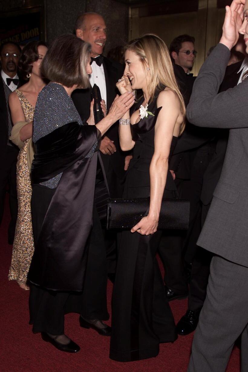 Anne Bancroft and Sarah Jessica Parker at the 55th Annual Antoinette Perry Tony Awards.