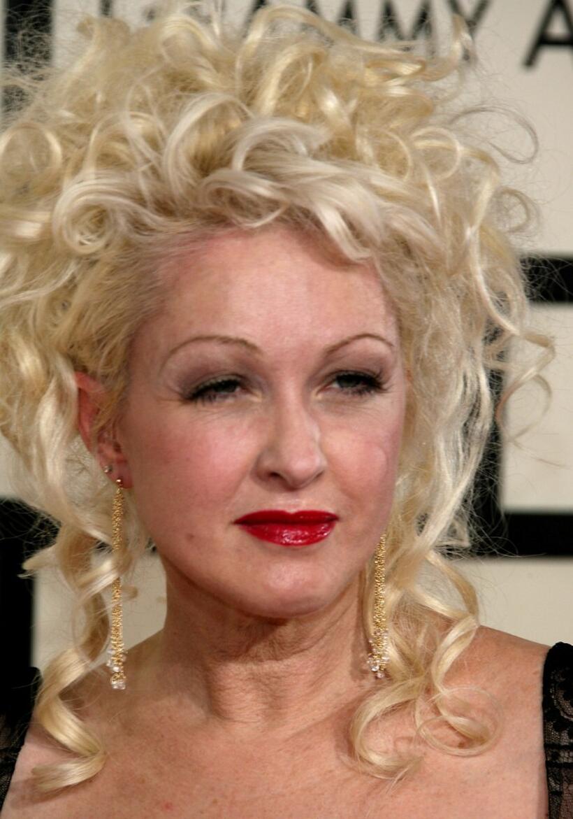Cyndi Lauper at the 50th annual Grammy awards.