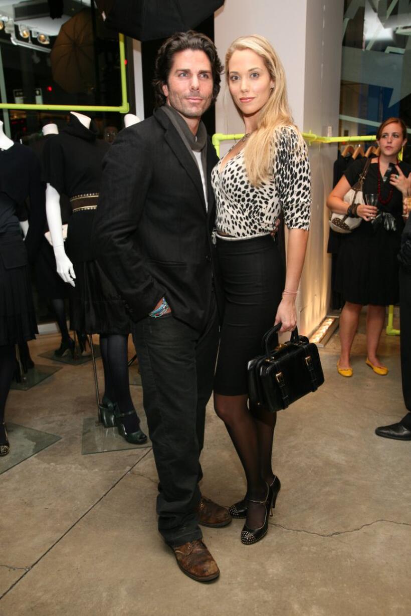 Greg Lauren and Elizabeth Berkley at the benefit for Gilda's Club worldwide.