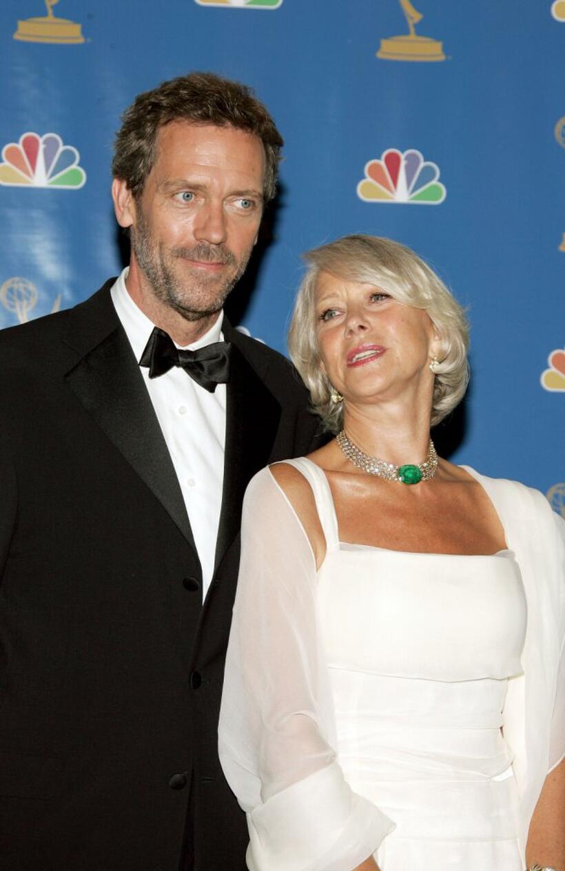 Hugh Laurie and Helen Mirren at the 58th Annual Primetime Emmy Awards.