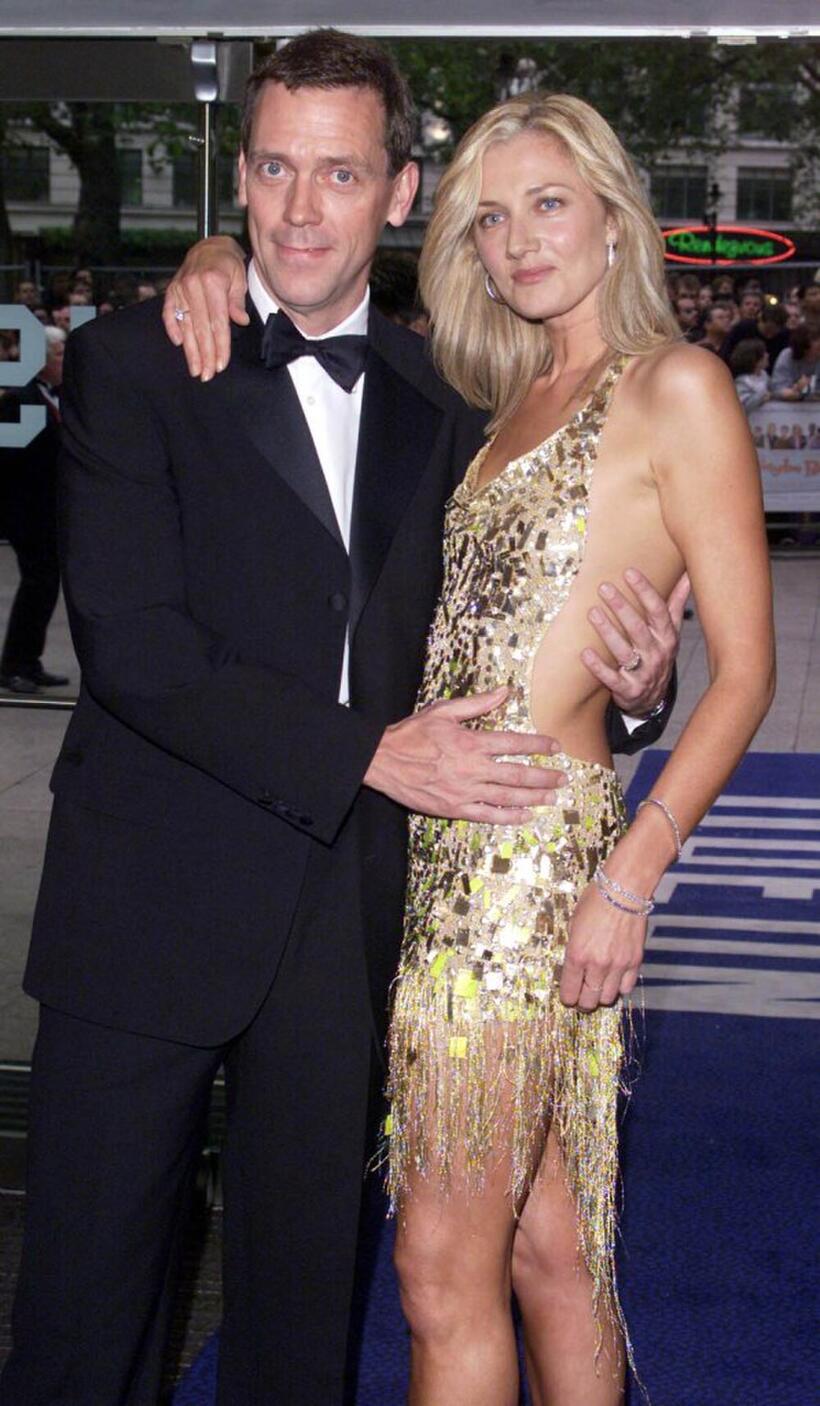 Hugh Laurie and Joely Richardson at the UK premiere of "Maybe Baby."