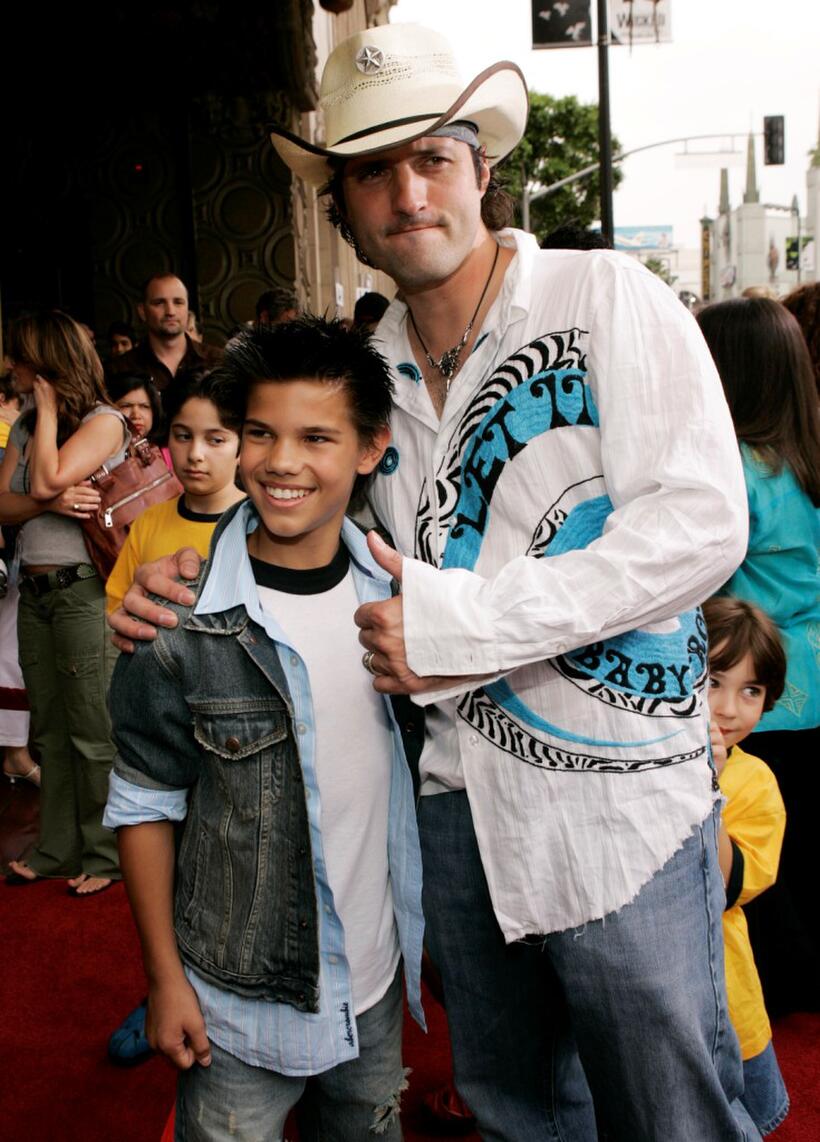 Taylor Lautner and writer-director Robert Rodriguez at the premiere of "The Adventures of Shark Boy and Lava Girl in 3D."