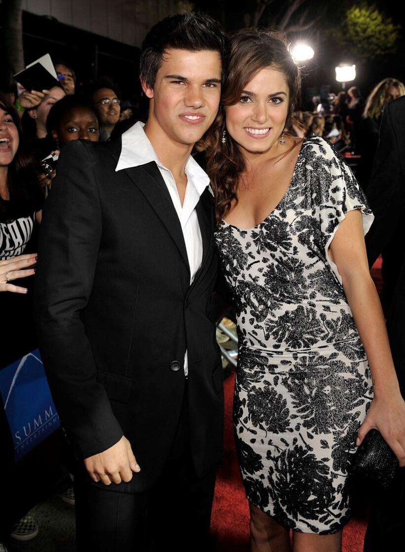 Taylor Lautner and Nikki Reed at the premiere of "Twilight."