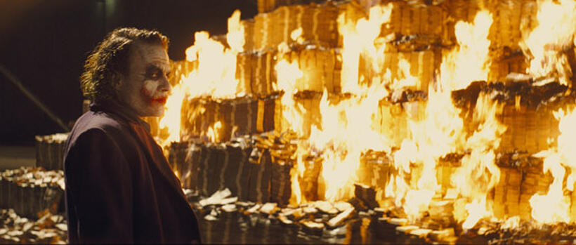 Heath Ledger in "The Dark Knight."