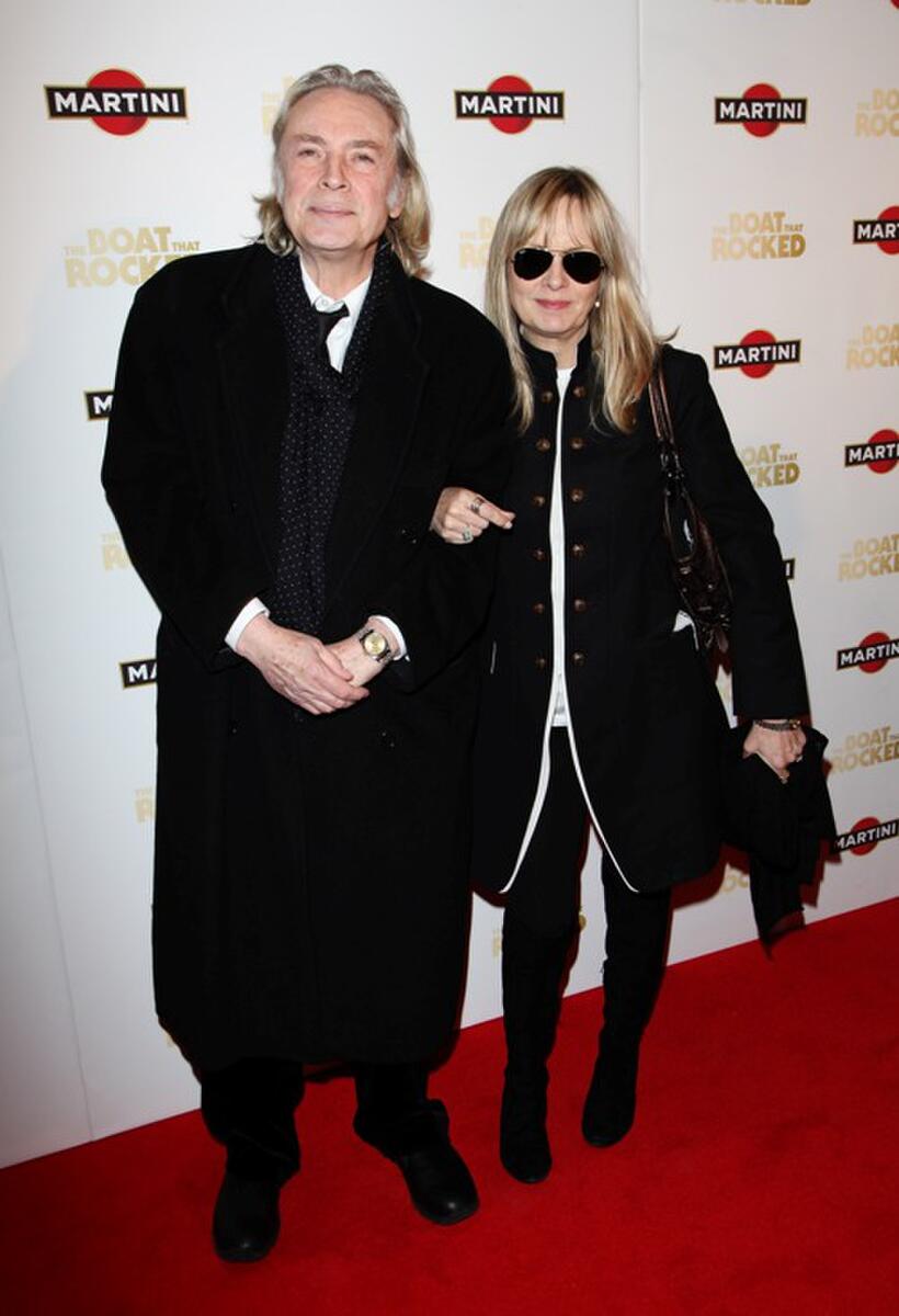 Leigh Lawson and Twiggy at the world premiere of "The Boat That Rocked Martini."