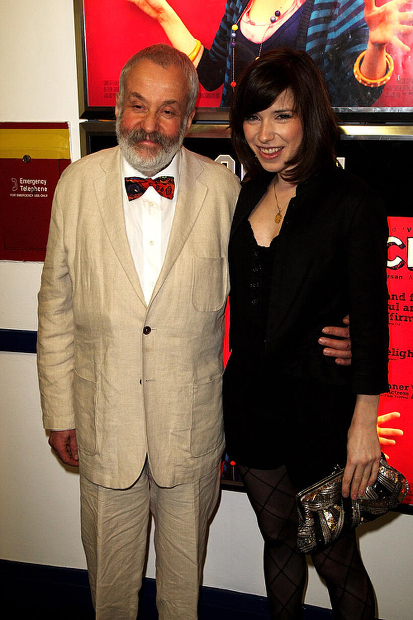 Mike Leigh and Sally Hawkins at the UK premiere of "Happy-Go-Lucky."