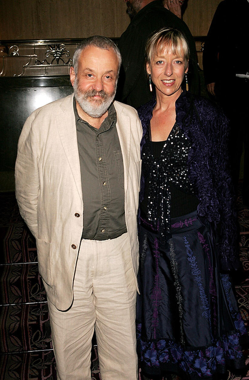 Mike Leigh and Charlotte Holdridge at the after party of "The Constant Gardener" during the Opening Gala of the Times BFI London Film Festival.