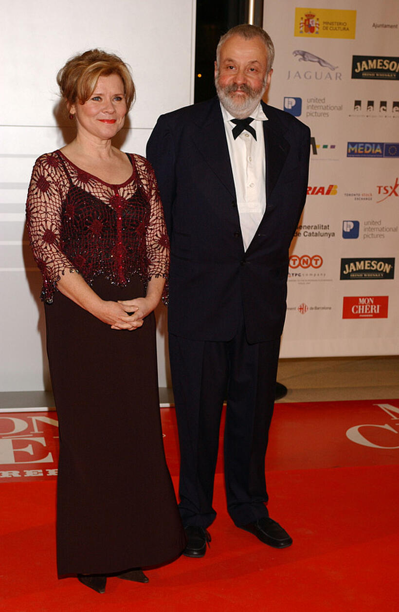 Imelda Staunton and Mike Leigh at the European Film Awards 2004.