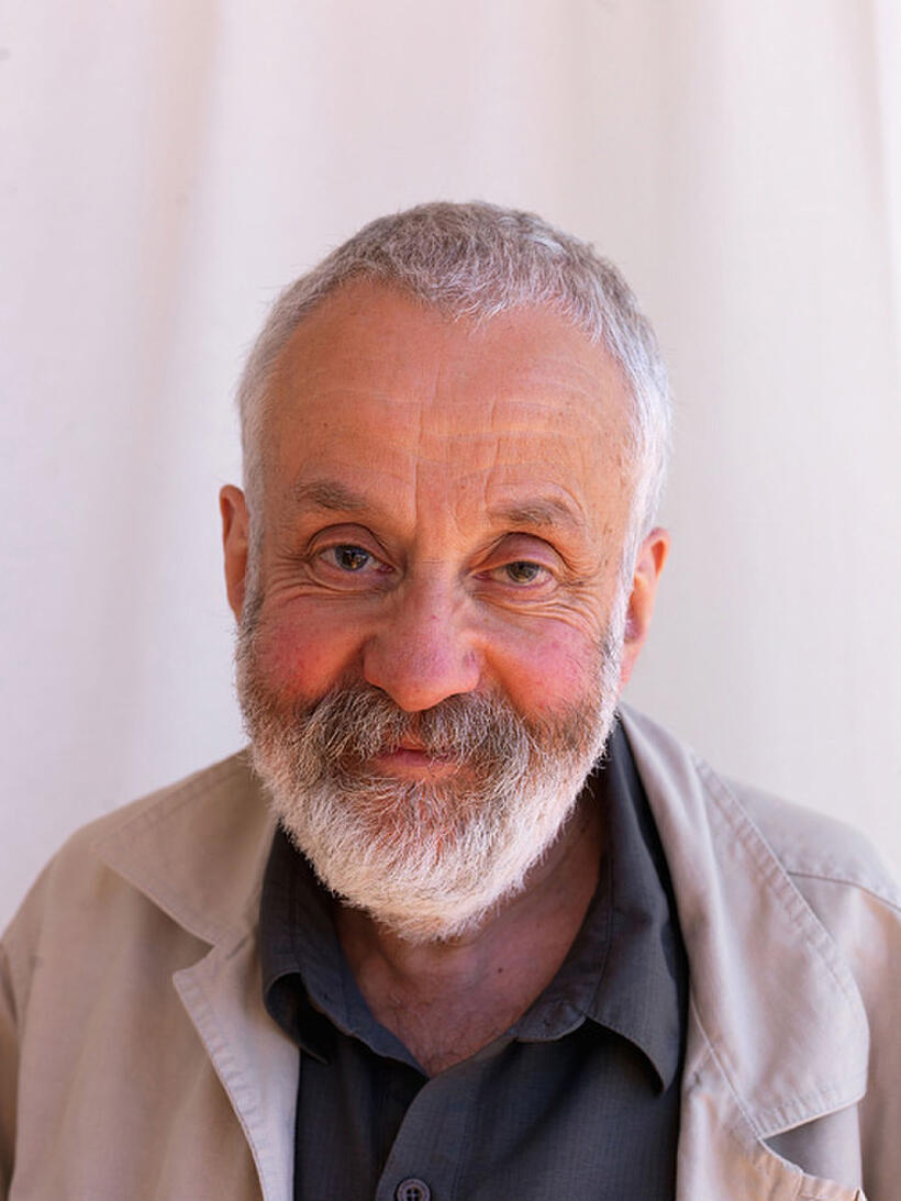 Mike Leigh at the Moet and Chandon Beach during the 63rd Annual Cannes Film Festival.