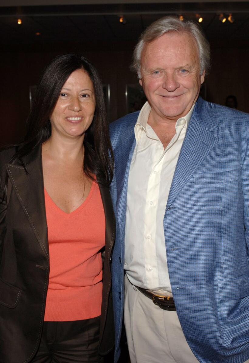 Stella Arroyave and her husband Anthony Hopkins at the Academy of Motion Picture Arts and Sciences Salute to Don Siegel.