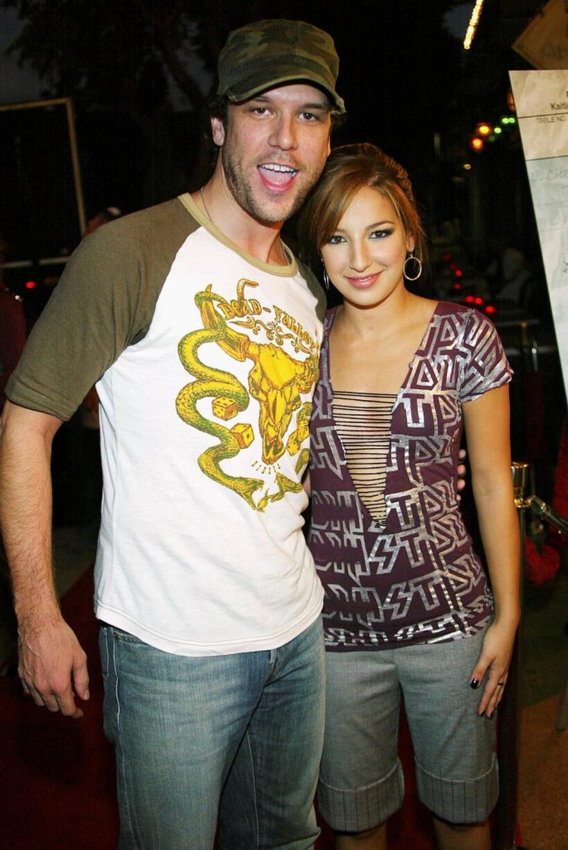 Dane Cook and Vanessa Lengies at the premiere of "Waiting."