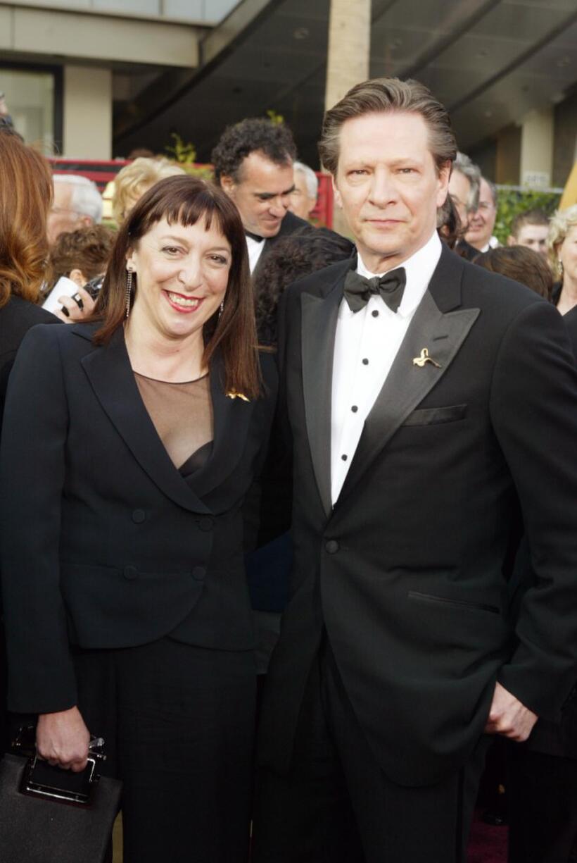 Marianne Leone and Chris Cooper at the 76th Annual Academy Awards.