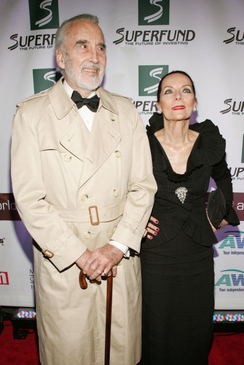 Christopher Lee and his wife Gitte at the 3rd Annual Women's World Awards.