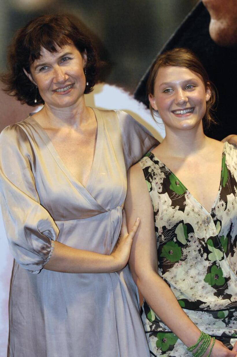 Anne Le Ny and Yeelem Jappain at the screening of "Ceux qui restent."