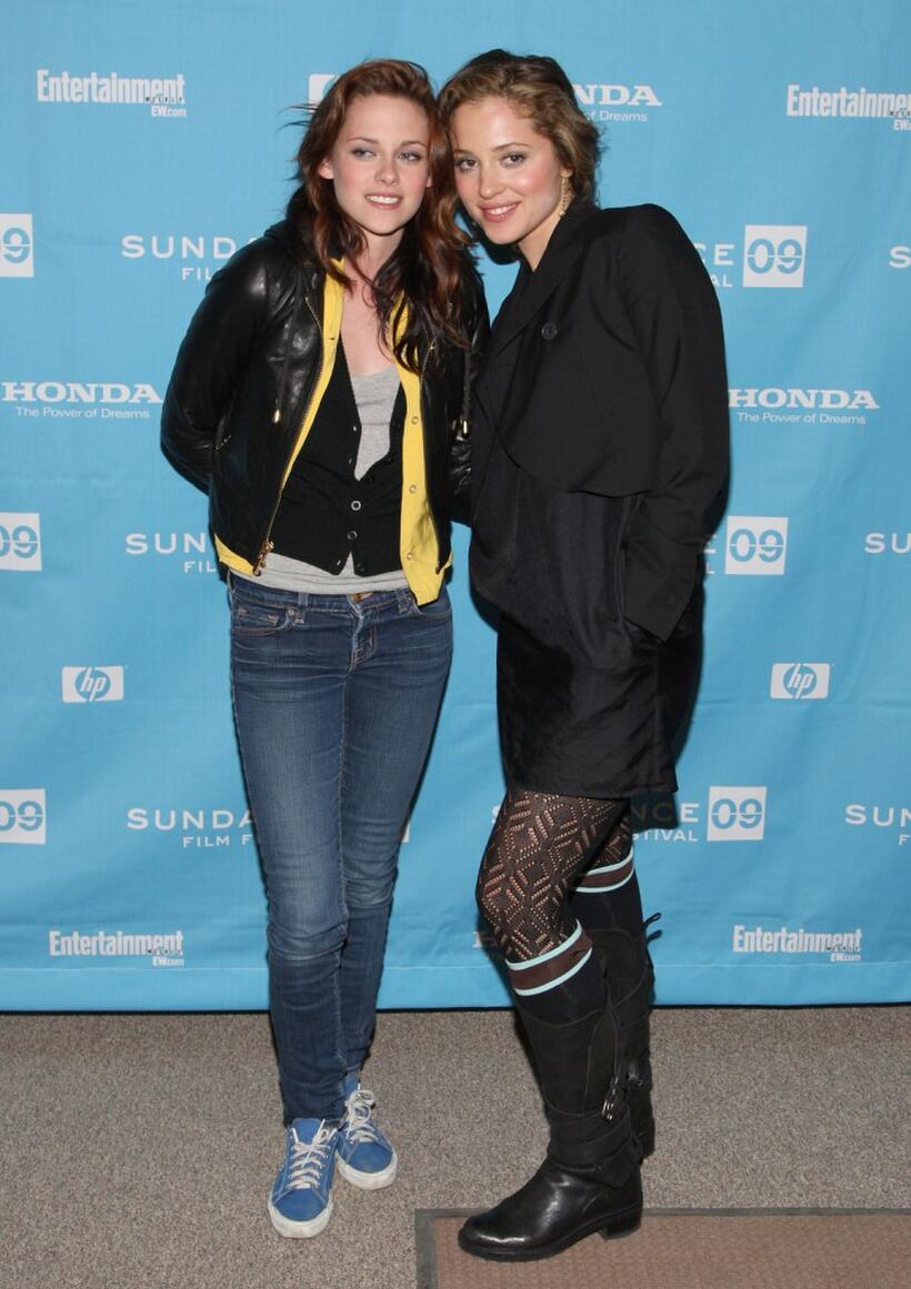 Kristen Stewart and Margarita Levieva at the premiere of "Adventureland" during the 2009 Sundance Film Festival.