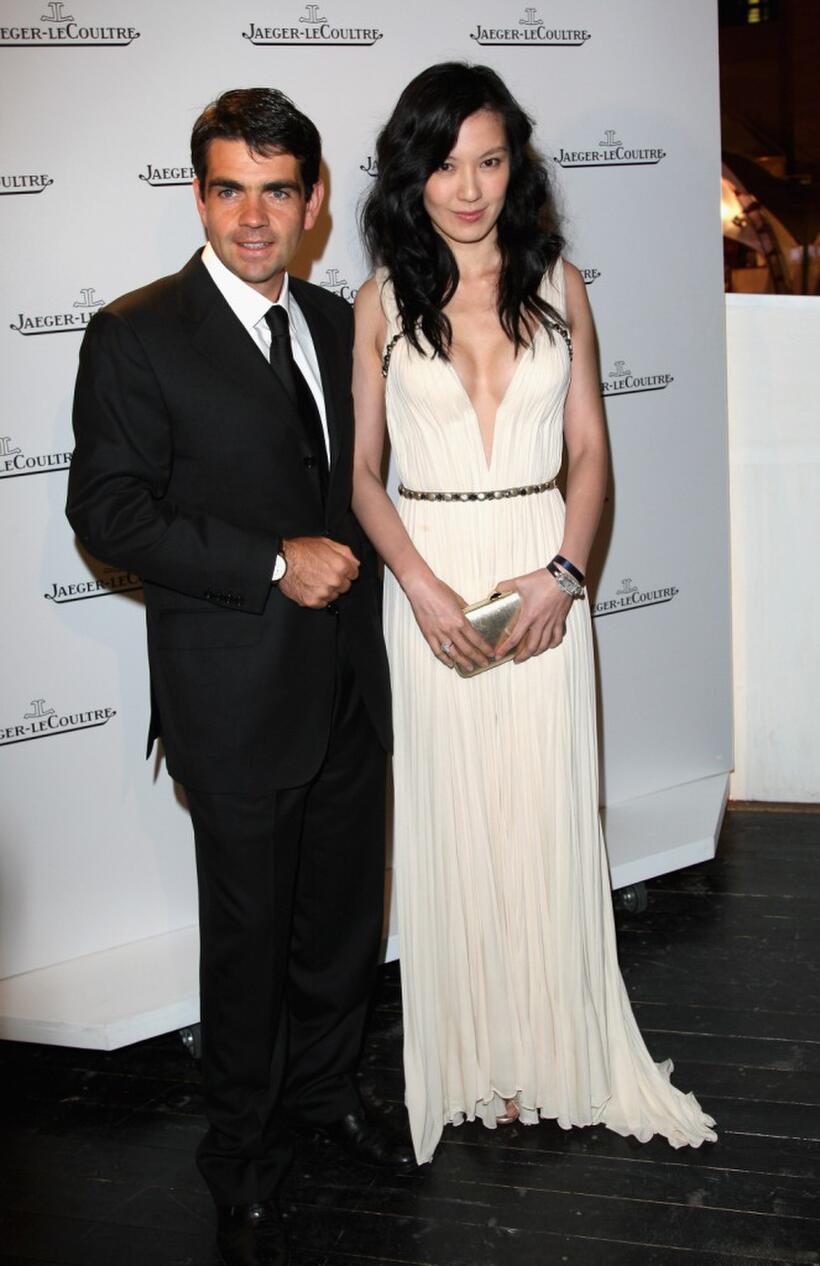 Jerome Lambert and Kelly Lin at the Jaeger Le Coultre Host Celebration party.