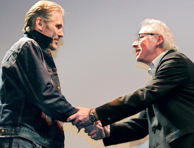 Barry Levinson and Harry Cleven at the Festival of Fantastic Film.