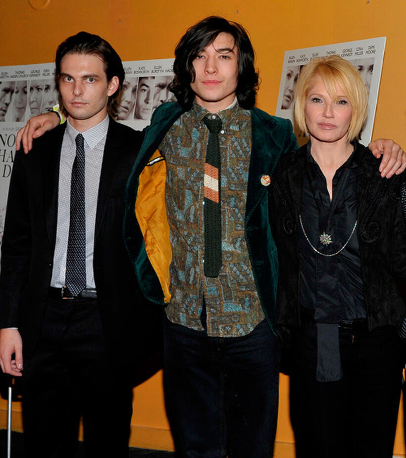 Sam Levinson, Ezra Miller and Ellen Barkin at the New York premiere of "Another Happy Day."