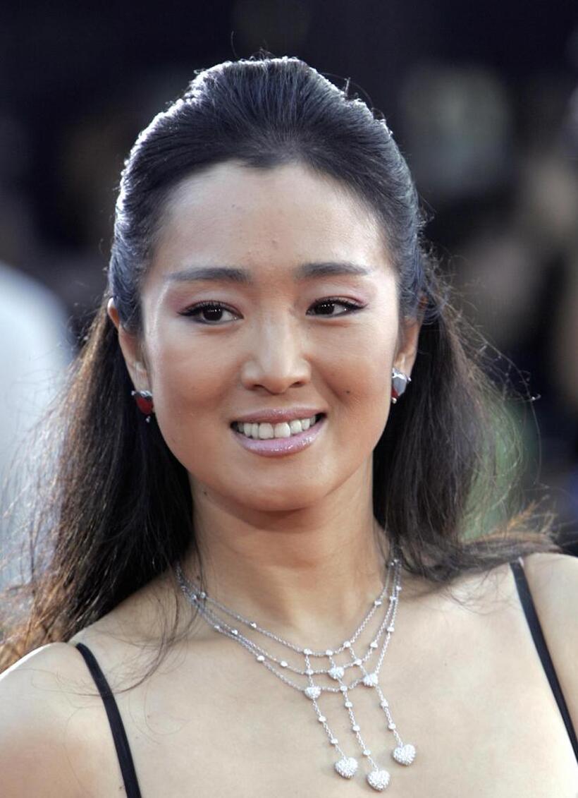 Gong Li at the premiere of the action film "Miami Vice".