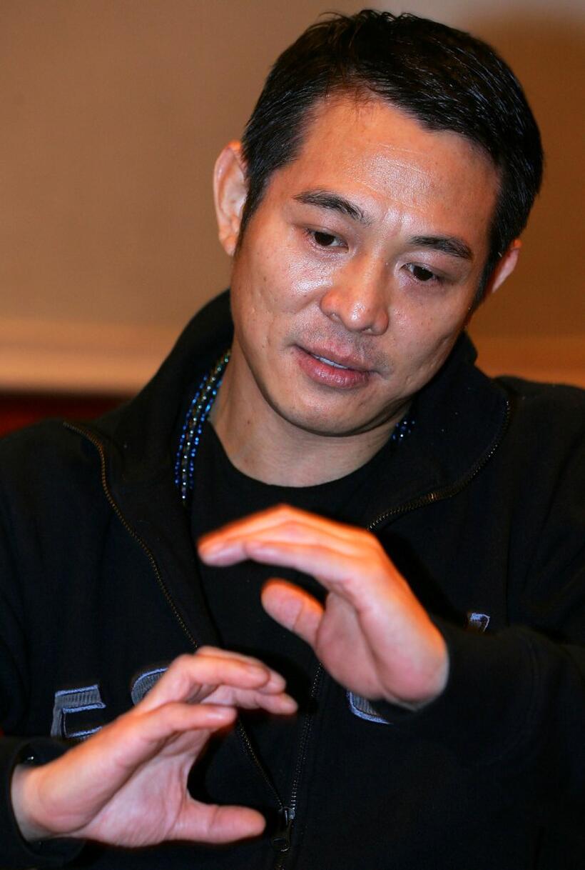 Jet Li at the news conference after the premiere of his movie "Fearless".