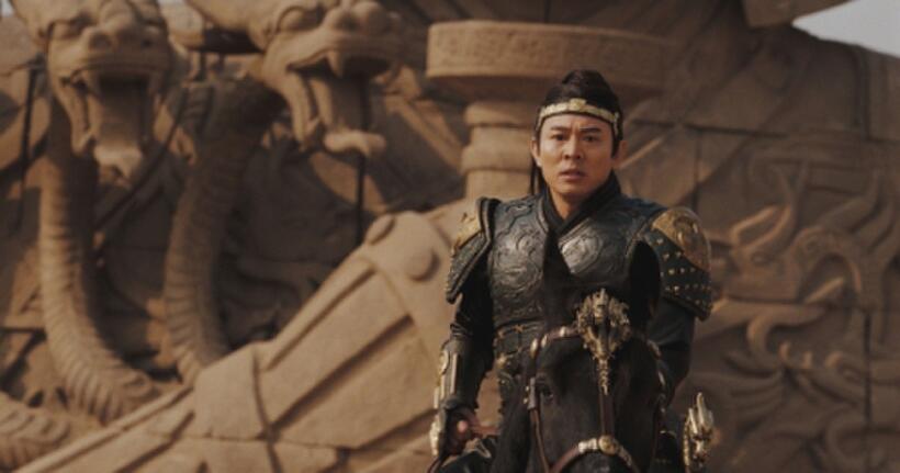 Jet Li as Emperor Han in "The Mummy: Tomb of the Dragon Emperor."