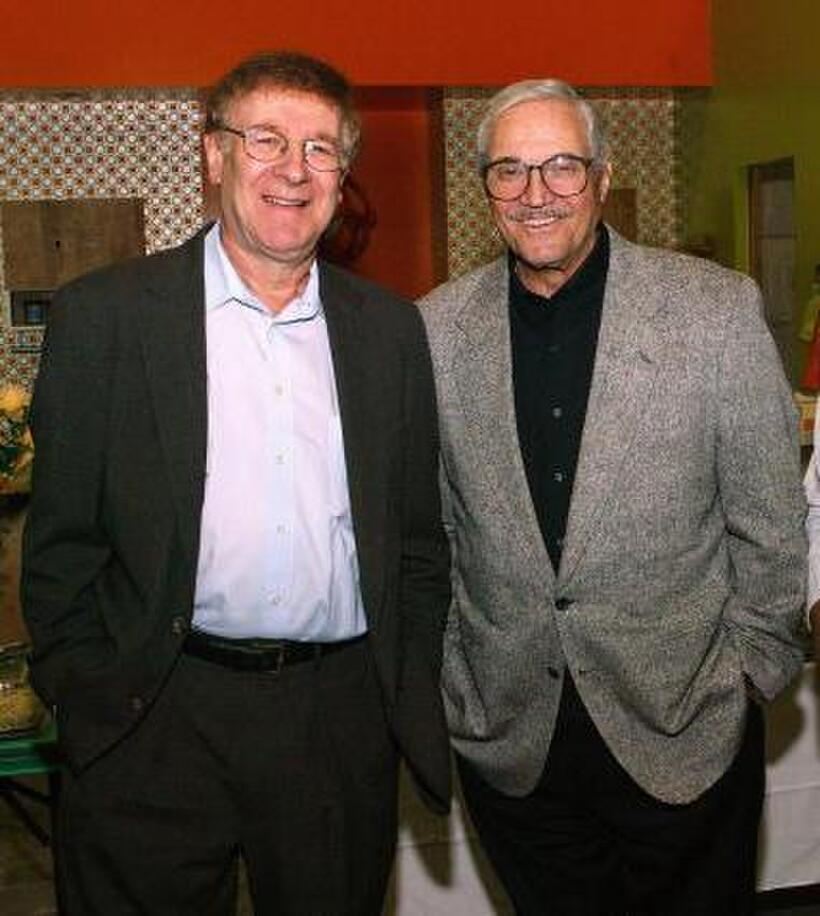 Steve Landesberg and Hal Linden at the "Barney Miller" television show reunion.