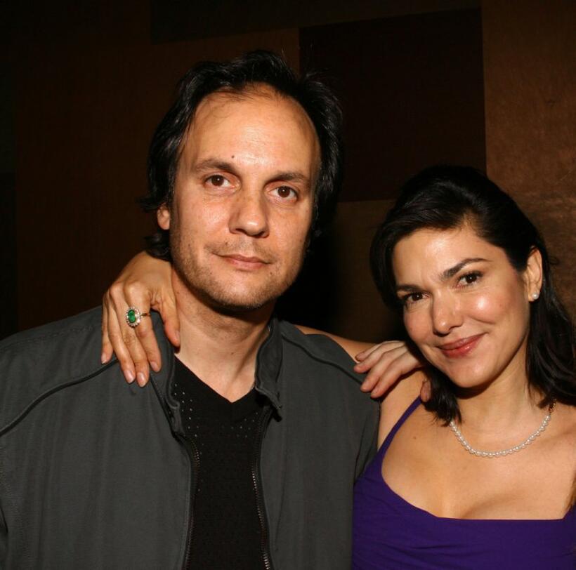 Milo Addica and Laura Herring at the after party of the premiere of "The King."