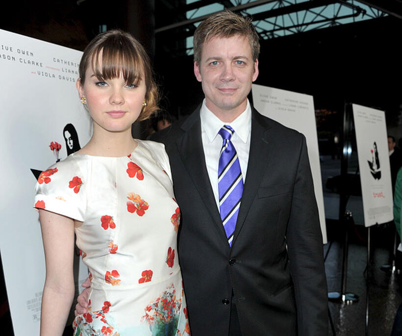 Liana Liberato and Chris Henry Coffey at the California premiere of "Trust."