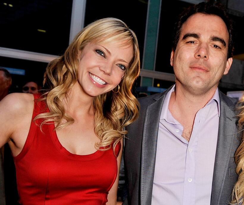 Riki Lindhome and Dennis Iliadis at the premiere of "The Last House on the Left."