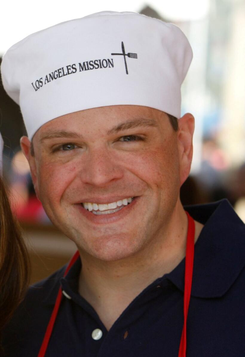 Ron Lester at the Los Angeles Mission's Easter meal for the homeless.