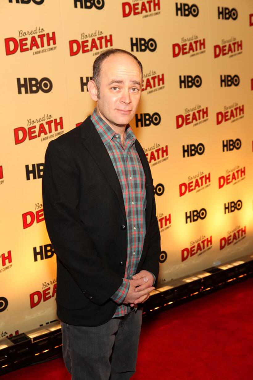Todd Barry at the premiere of "Bored to Death."