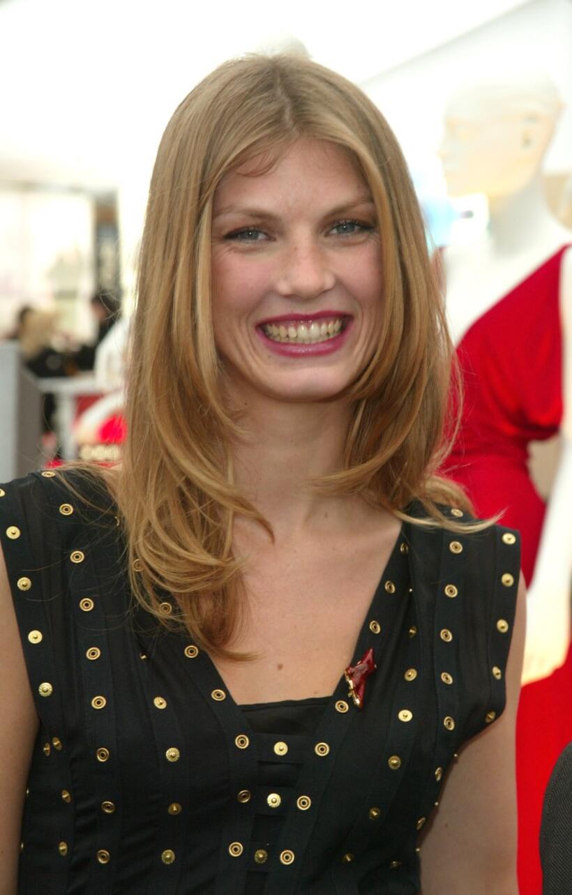 Angela Lindvall at the Red Dress Project during the Mercedes-Benz Fashion Week.