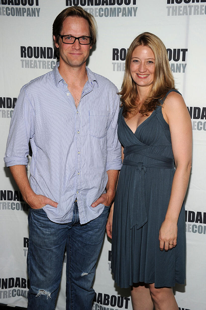 Matt Letscher and Heidi Schreck at the photocall of "The Language Archive" in New York.