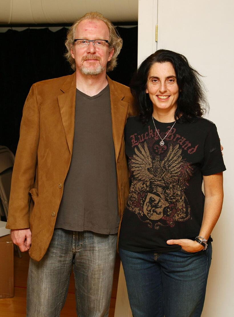 Tracy Letts and director Tina Landau at the Broadway photocall of "Superior Donuts."