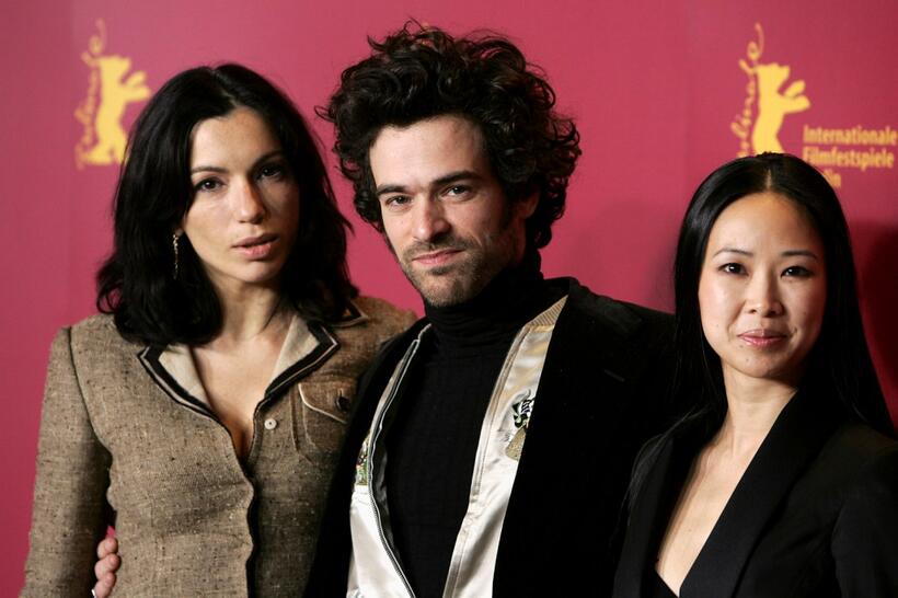 Aure Atika, Romain Duris and Linh-Dan Pham at the photocall of "De Battre Mon Coeur Sest Arrete" during the 55th Annual Berlinale International Film Festival.