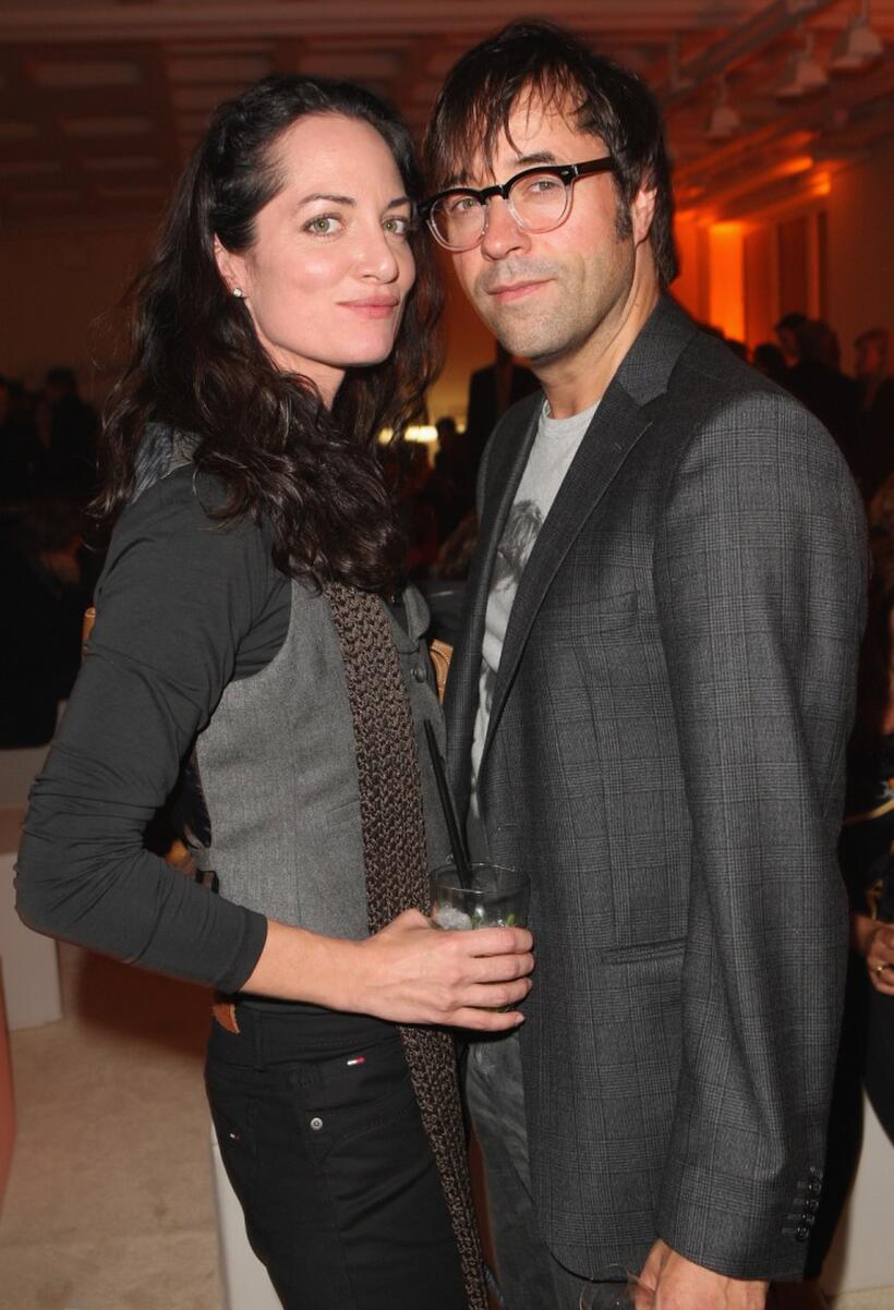 Natalia Woerner and Jan Josef Liefers at the Young American Photography exhibition opening.