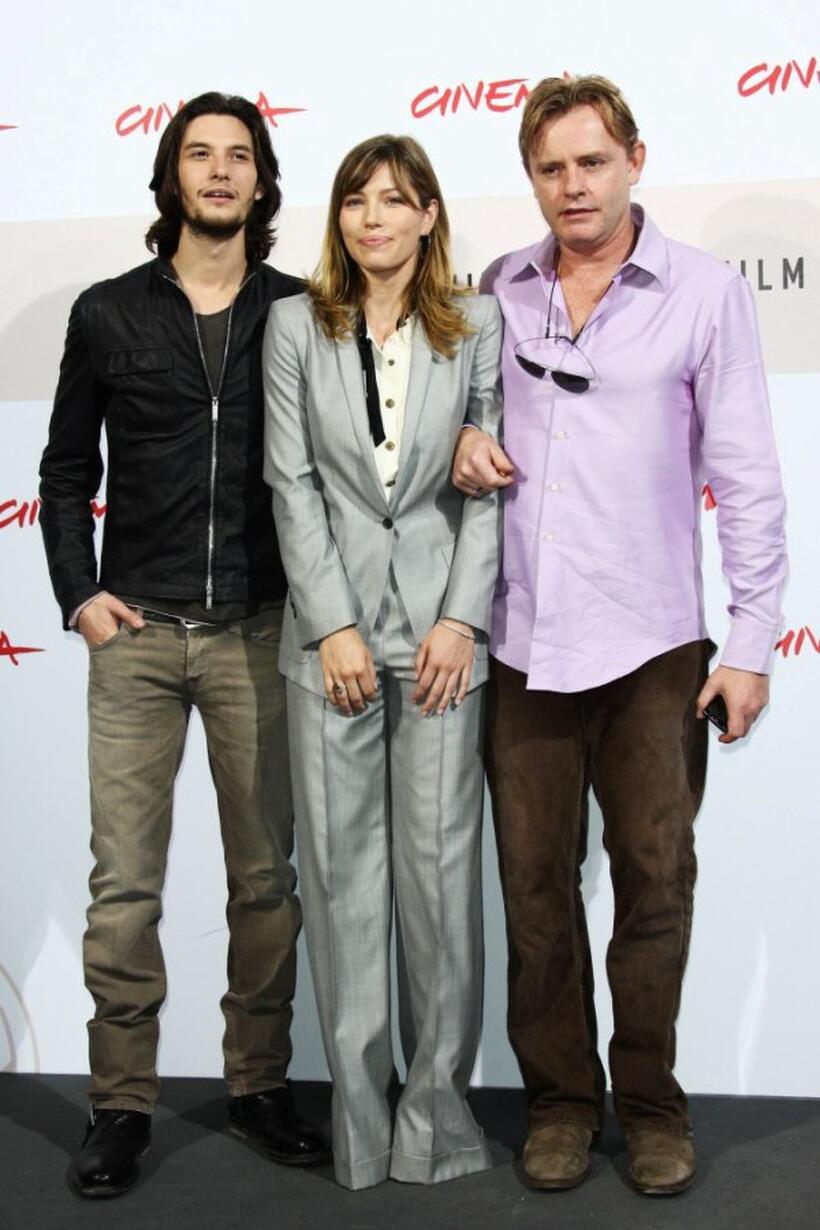 Ben Barnes, Jessica Biel and director Stephan Elliot at the 3rd Rome International Film Festival.