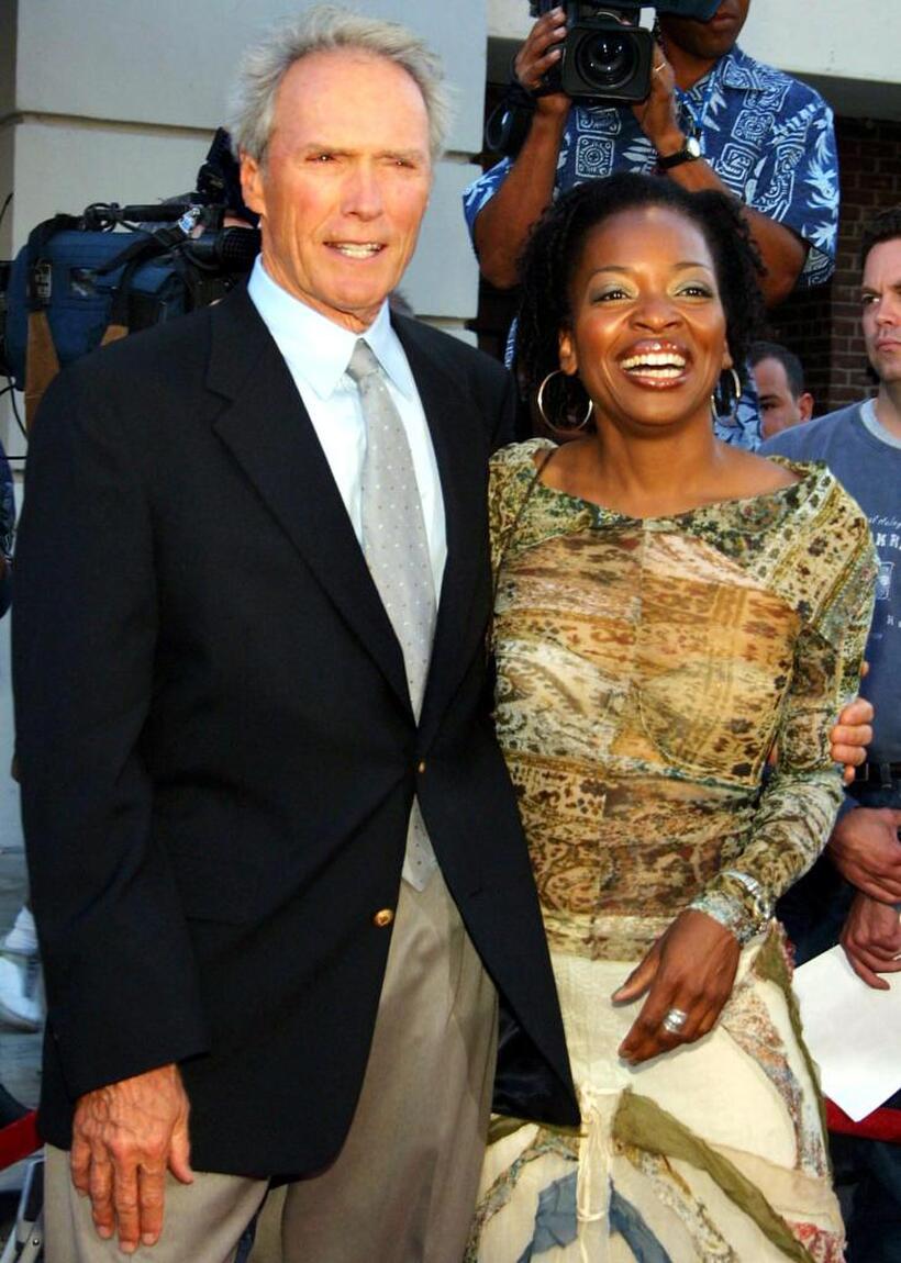 Clint Eastwood and Tina Lifford at the premiere of "Blood Work."