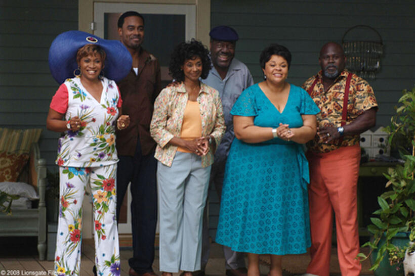 Vera (Jenifer Lewis), Will (Lamman Rucker), Sarah (Margaret Avery), L.B. (Frankie Faison), Cora Brown (Tamela Mann) and Mr. Brown (David Mann) in "Meet the Browns."