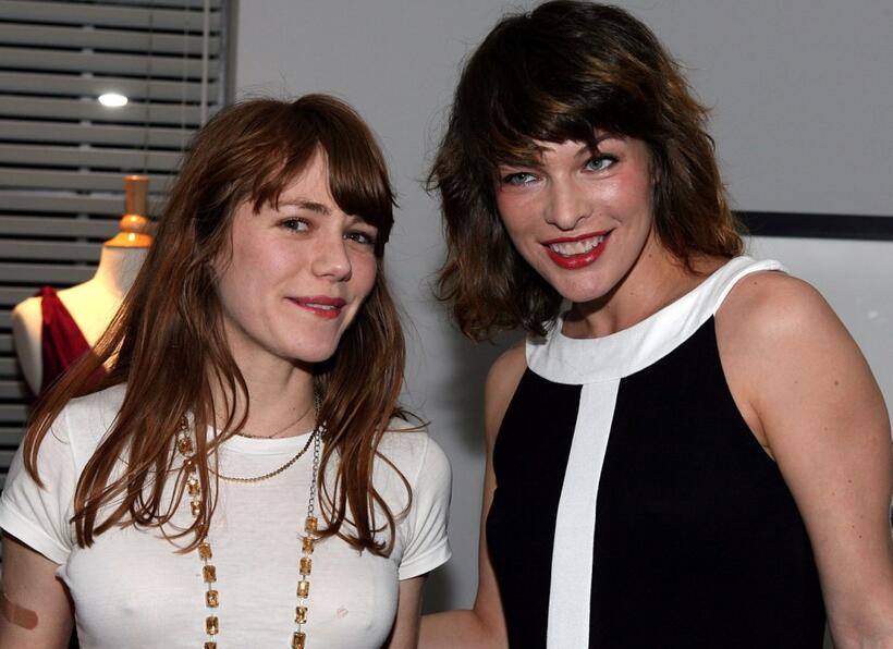 Jenny Lewis and Milla Jovovich at the presentation of Jovovich-Hawk For MNG Collection.
